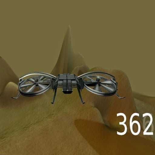Drone Game Ready futuristic Free low-poly 3D model_14