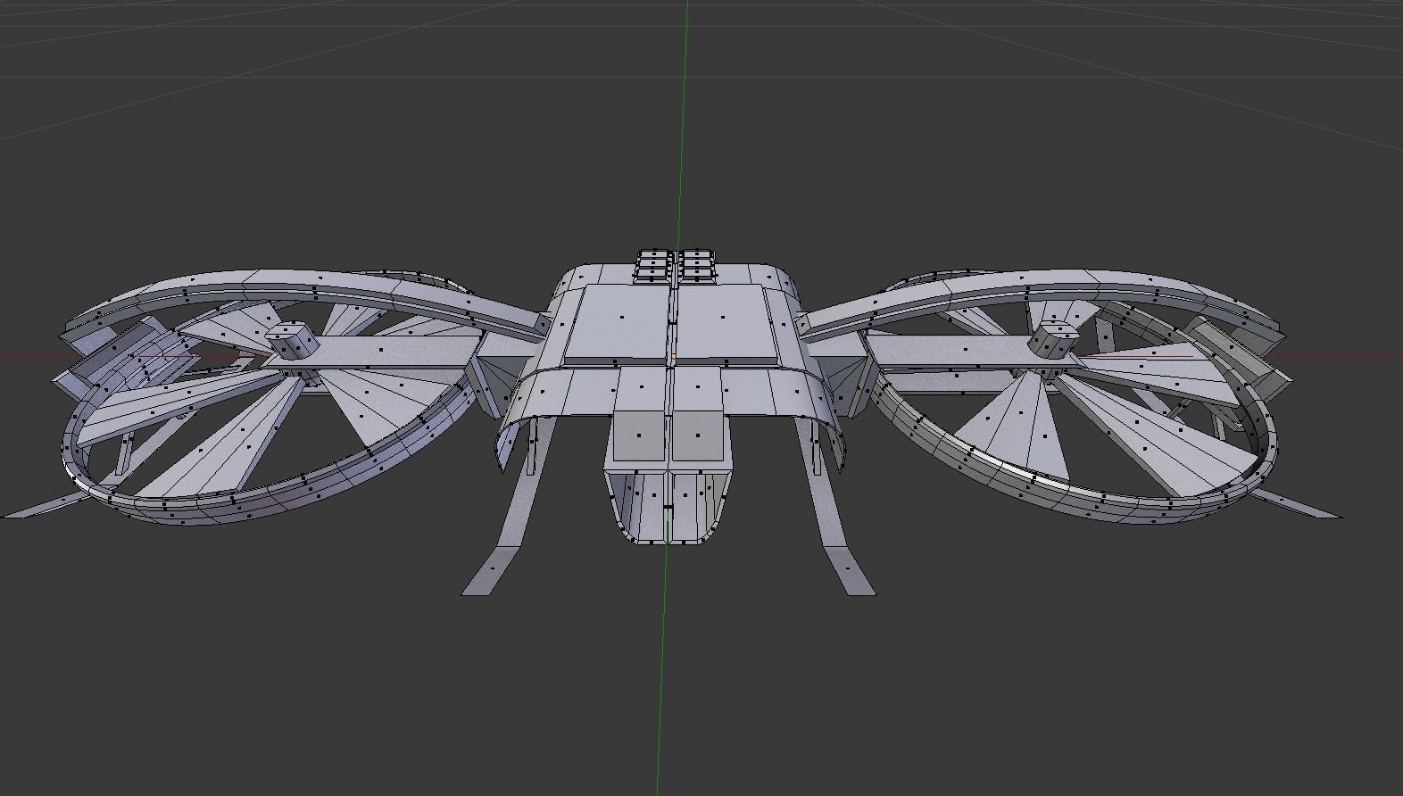 Drone Game Ready futuristic Free low-poly 3D model_28