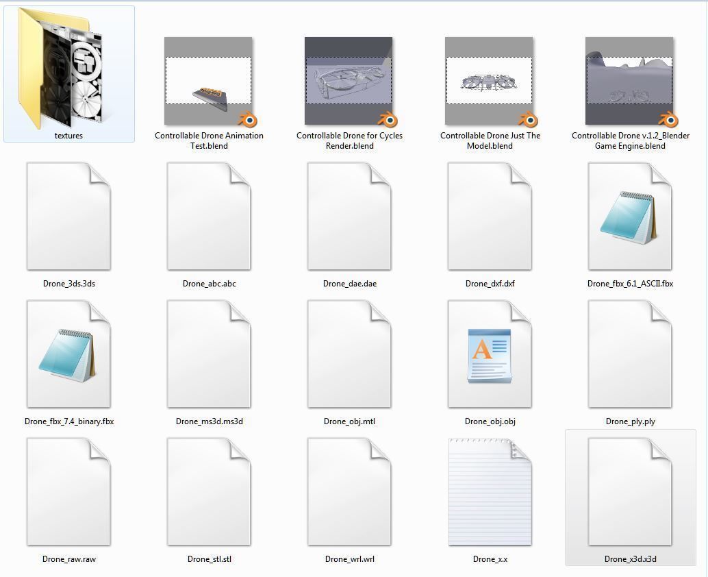 Drone Game Ready futuristic Free low-poly 3D model_8