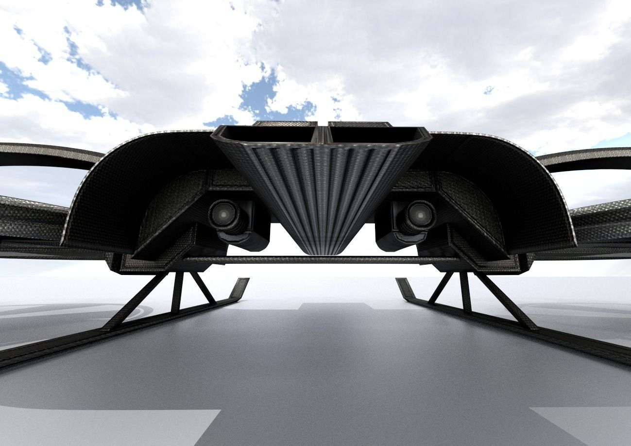 Drone Game Ready futuristic Free low-poly 3D model_5