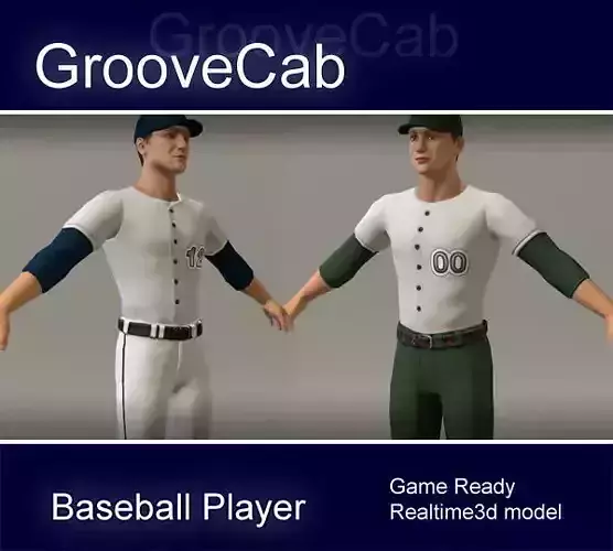 Baseball Player Male 3D model