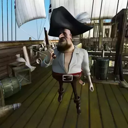 Pirate Flint for Unity Low-poly 3D model