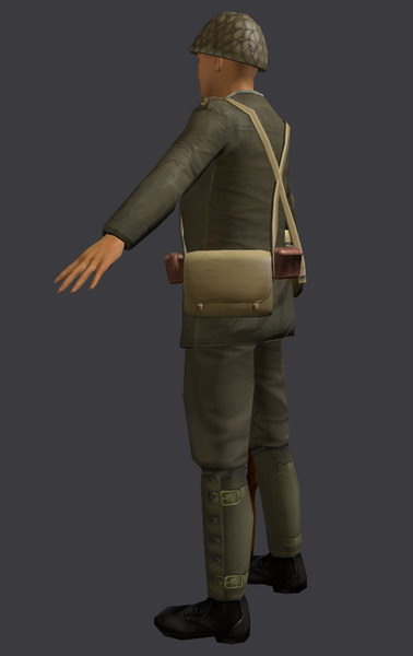 Japanese WWII SNLF Soldier Riged 3D model_17