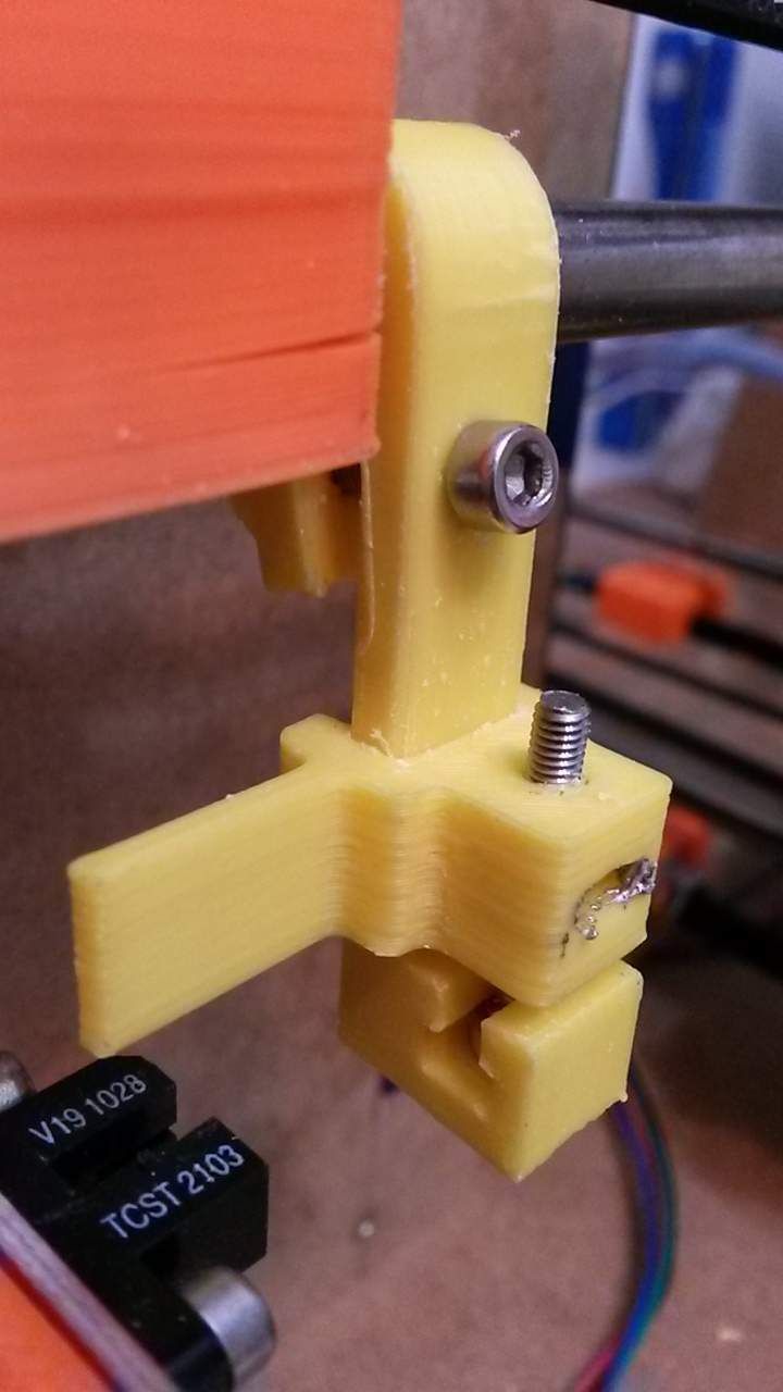 Z Axis optical endstop adjustable target  Free 3D print model_1