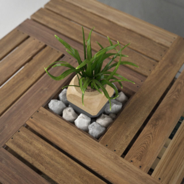 WOODEN COFFE TABLE 3D model_2