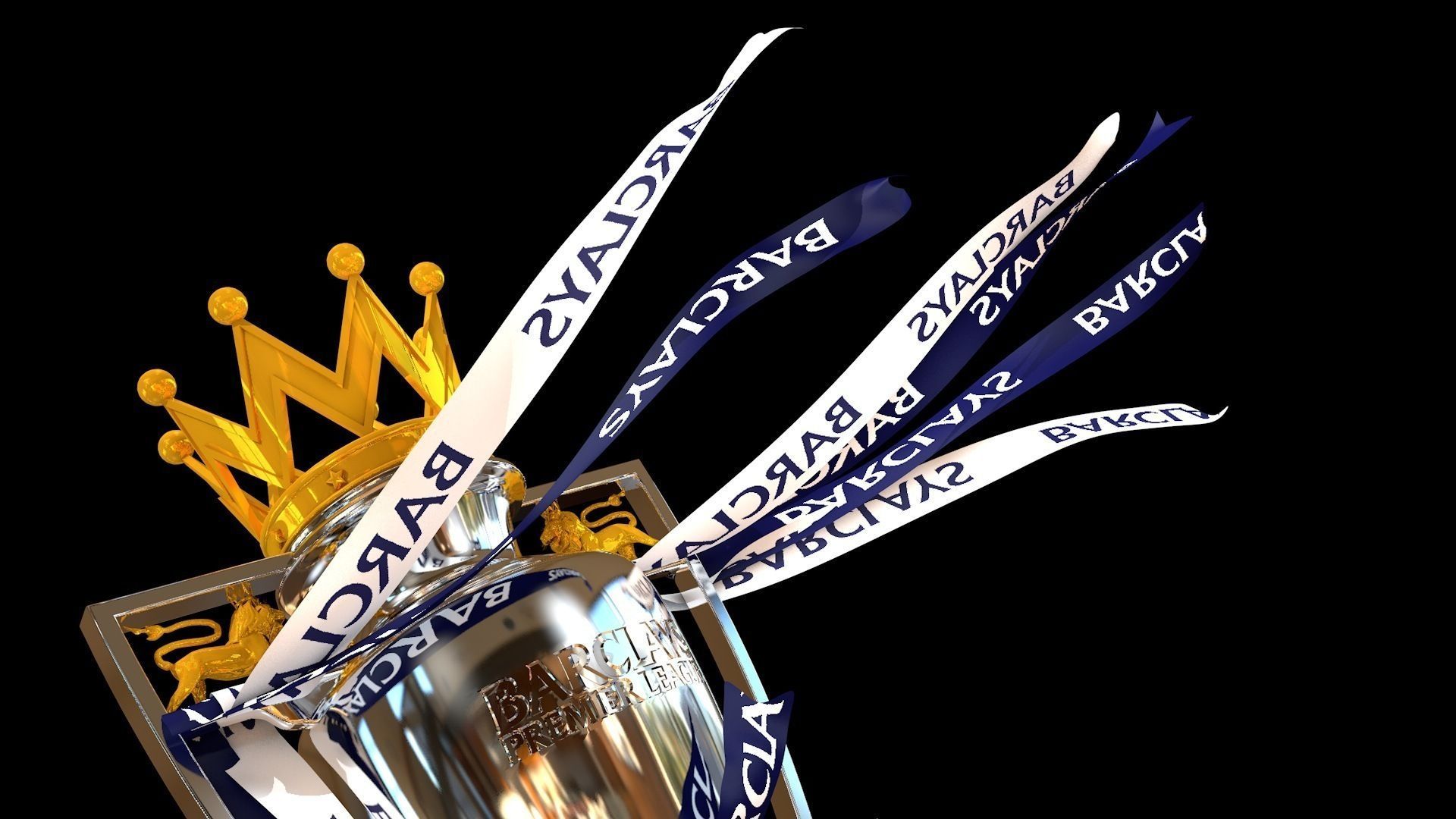 English Premier League Trophy 2015-2016 3D model_7