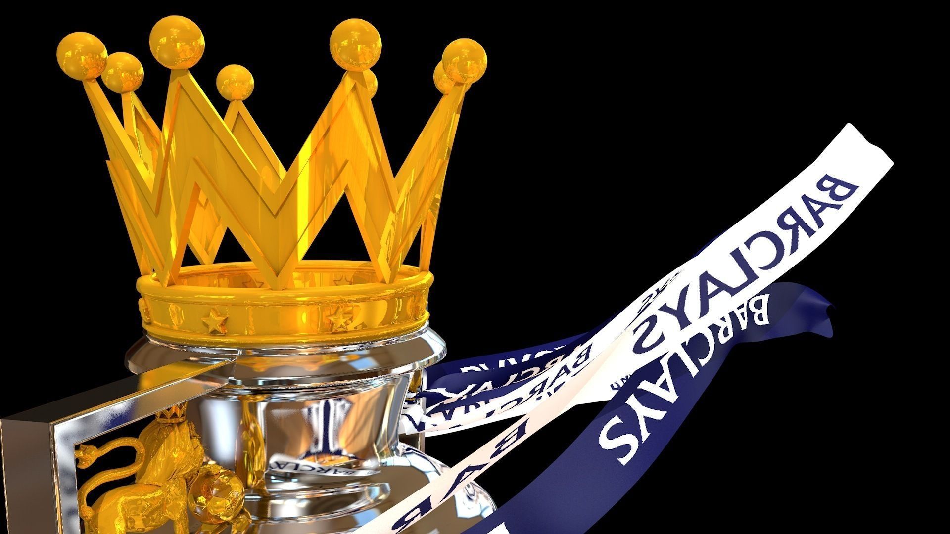 English Premier League Trophy 2015-2016 3D model_6