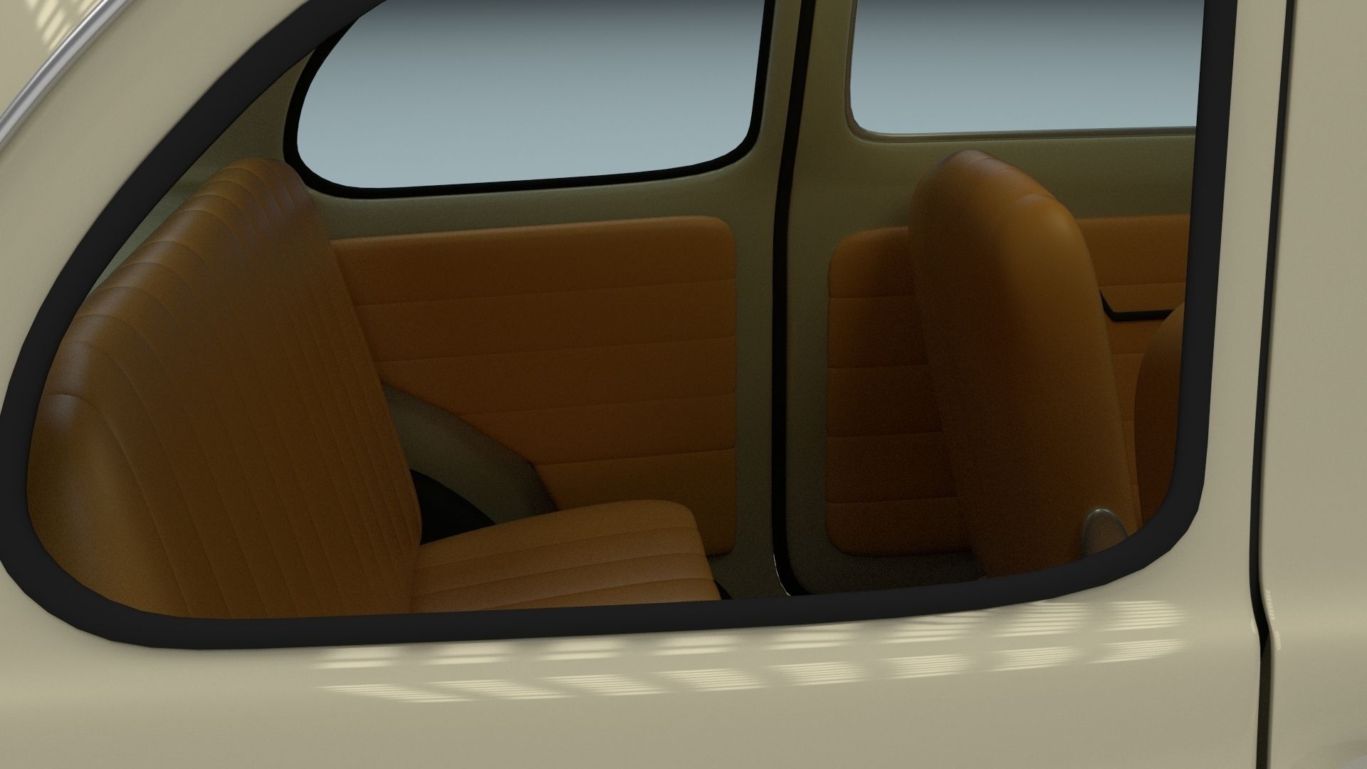 Fiat 500D Nuova 1960 Low-poly 3D model_9