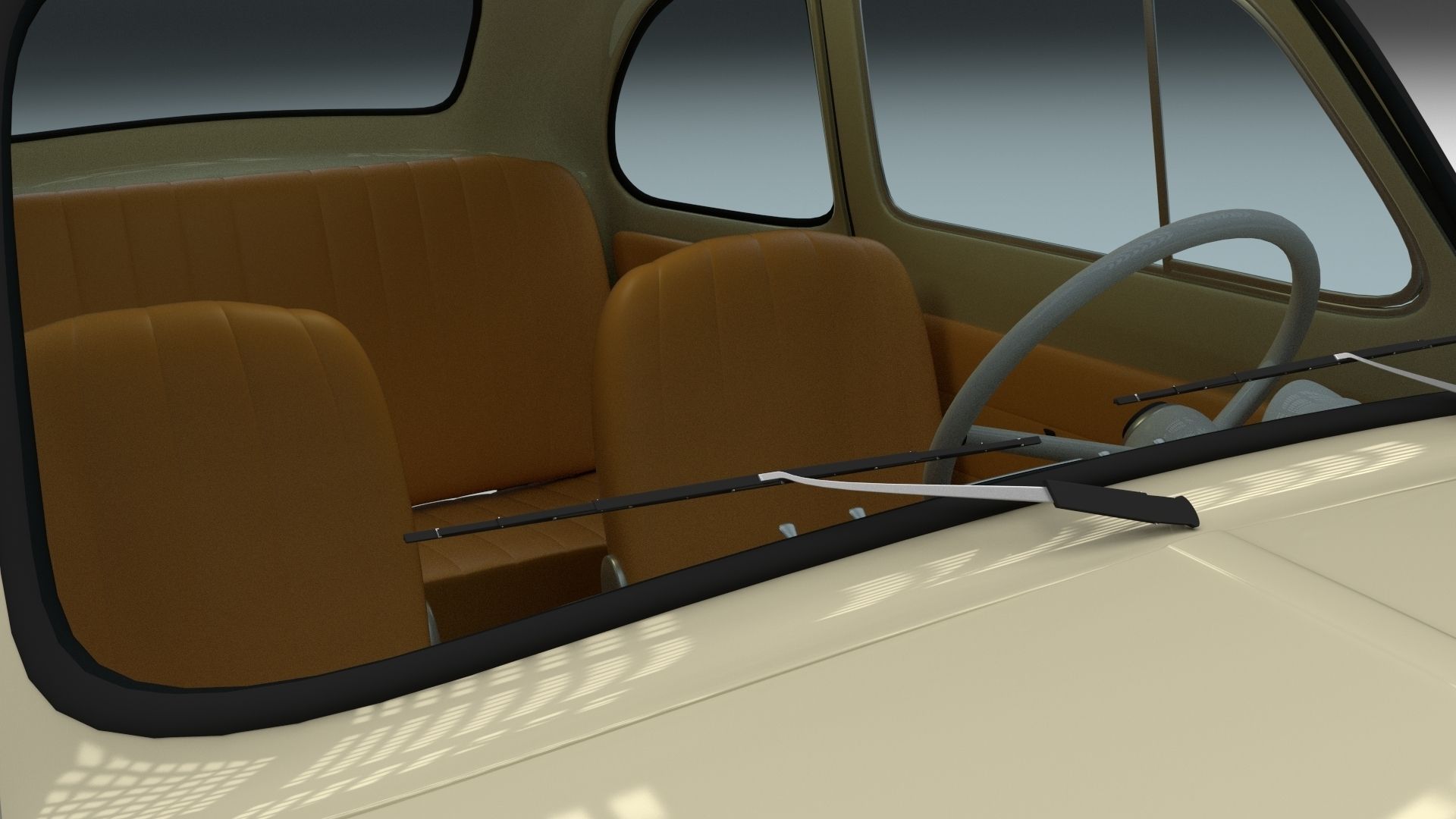 Fiat 500D Nuova 1960 Low-poly 3D model_8