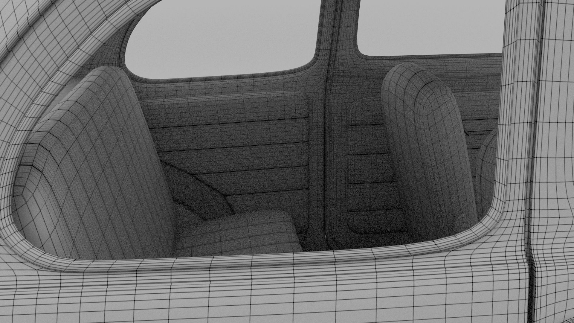 Fiat 500D Nuova 1960 Low-poly 3D model_26