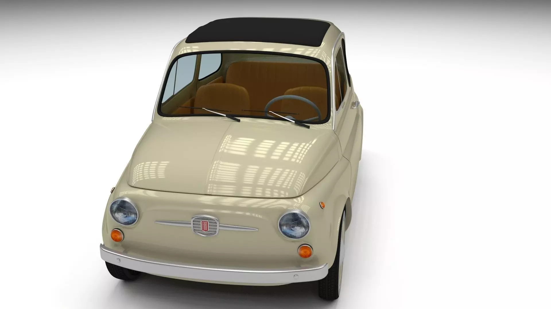 Fiat 500D Nuova 1960 Low-poly 3D model_0