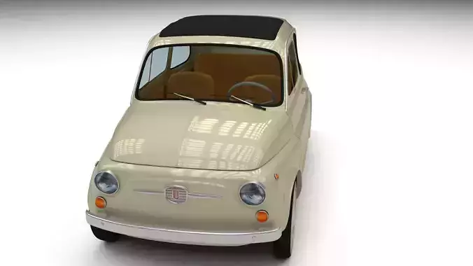 Fiat 500D Nuova 1960 Low-poly 3D model