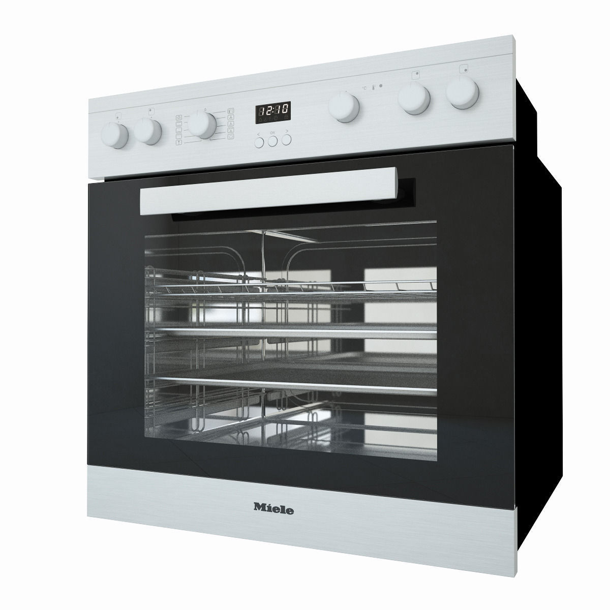 Miele H2261 Oven Miele KM6012 Electric Cooking Panel 3D model_4