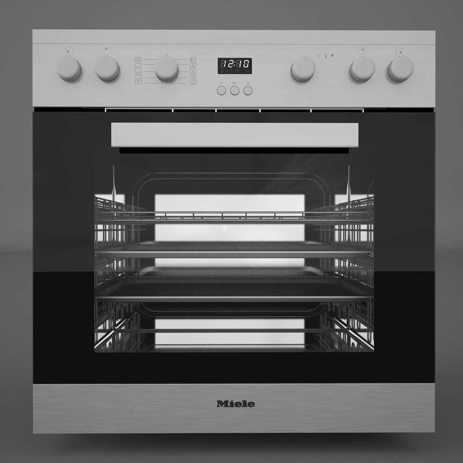Miele H2261 Oven Miele KM6012 Electric Cooking Panel 3D model_0