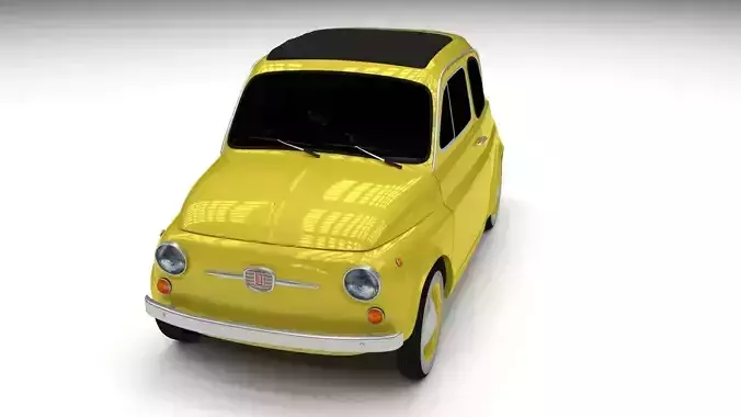 Fiat Nuova 500D 1960 Low-poly 3D model