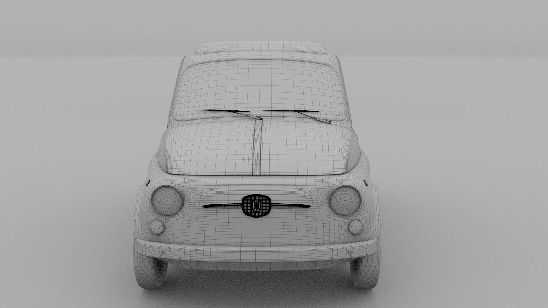 Fiat Nuova 500D 1960 Low-poly 3D model_24