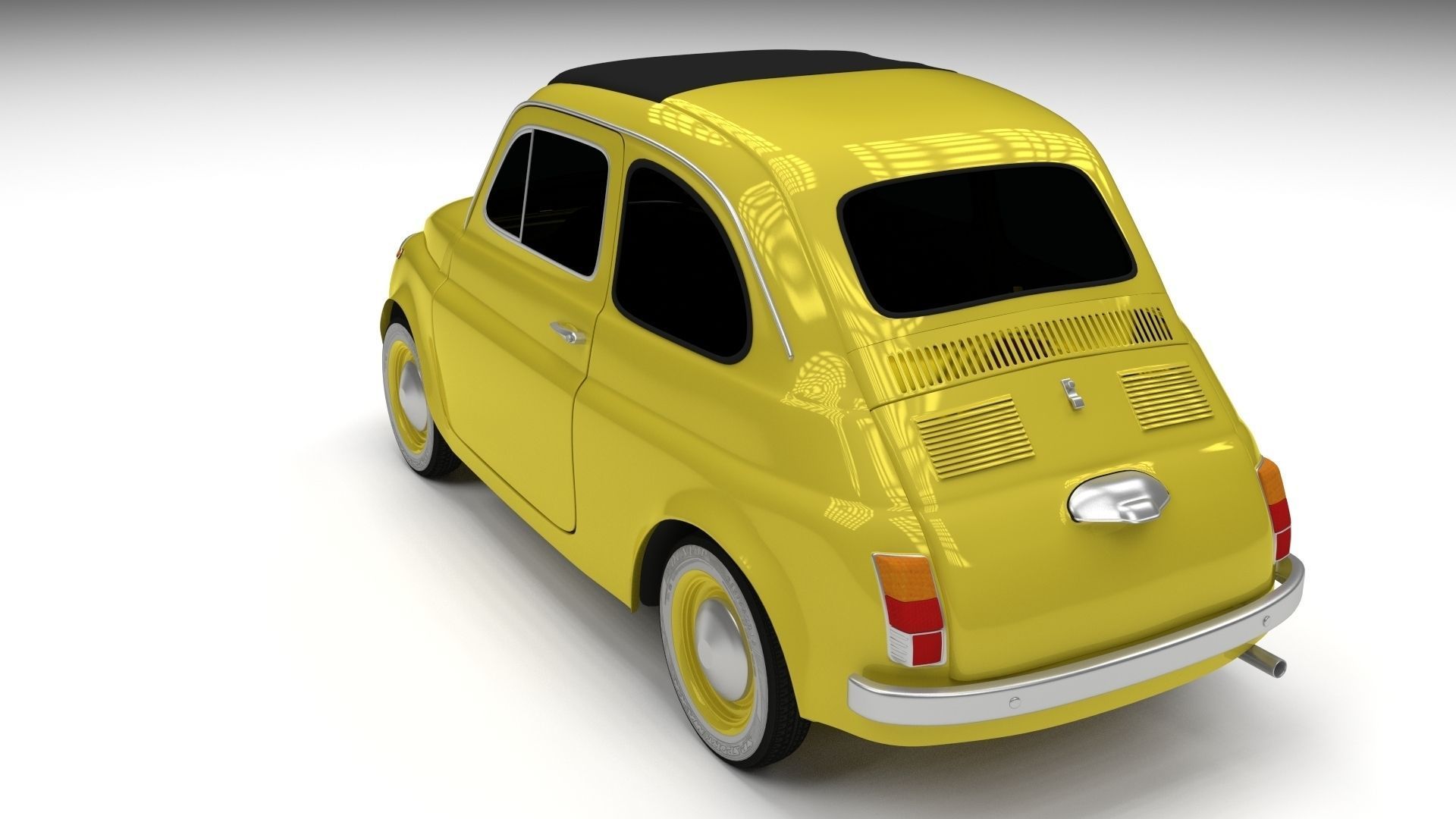 Fiat Nuova 500D 1960 Low-poly 3D model_6