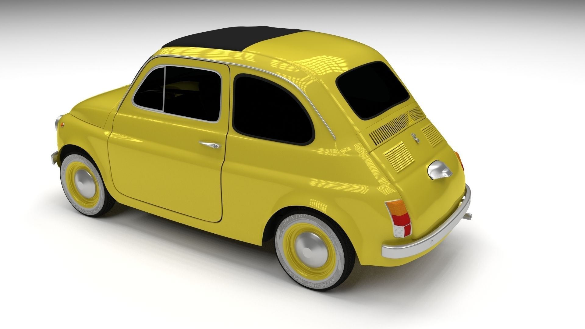 Fiat Nuova 500D 1960 Low-poly 3D model_5