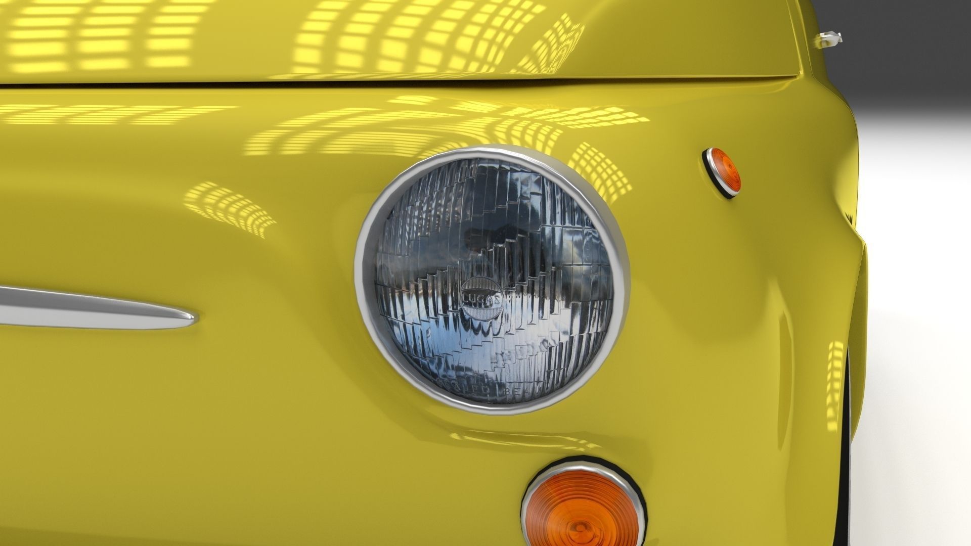 Fiat Nuova 500D 1960 Low-poly 3D model_12