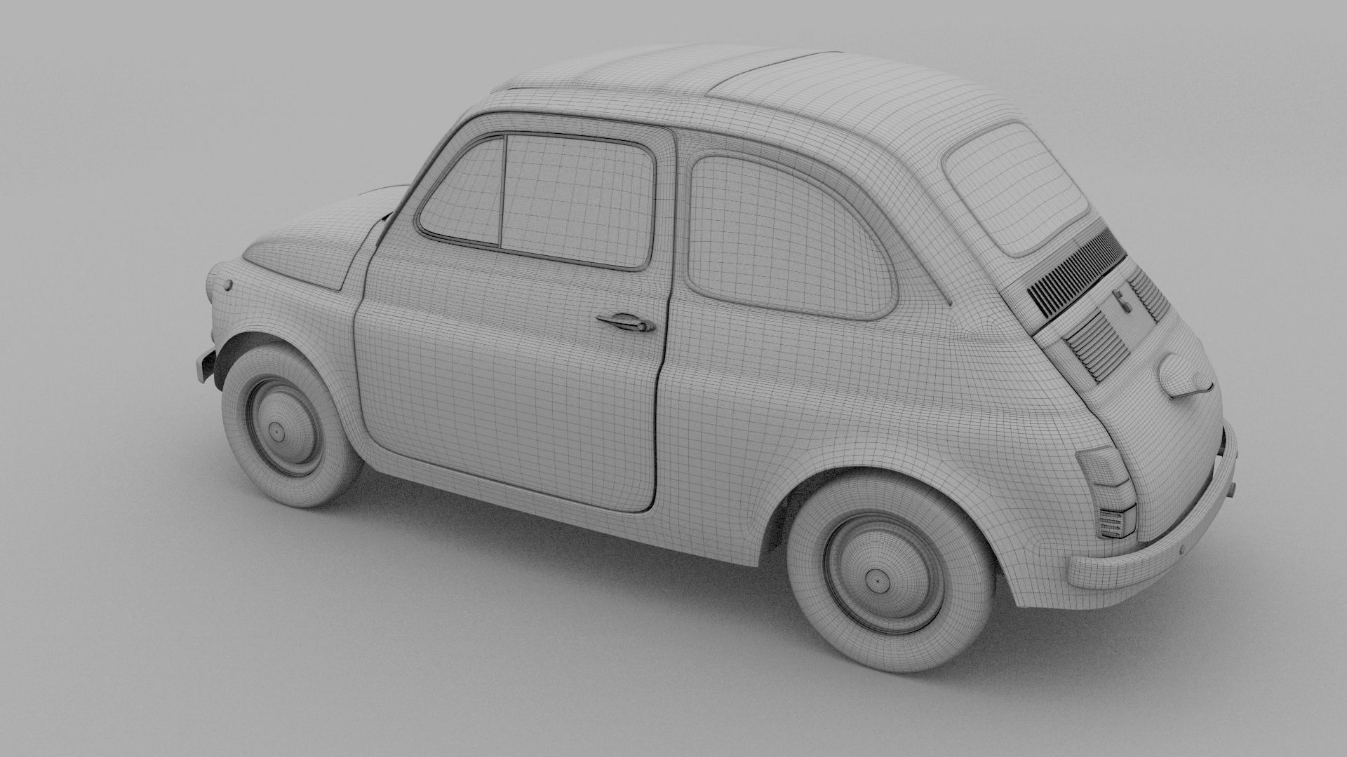 Fiat Nuova 500D 1960 Low-poly 3D model_21