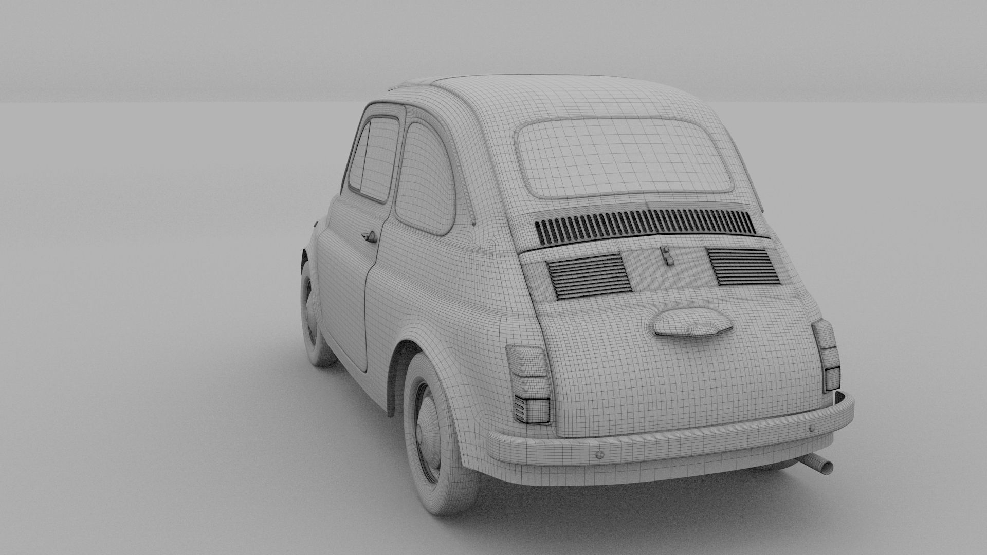 Fiat Nuova 500D 1960 Low-poly 3D model_23