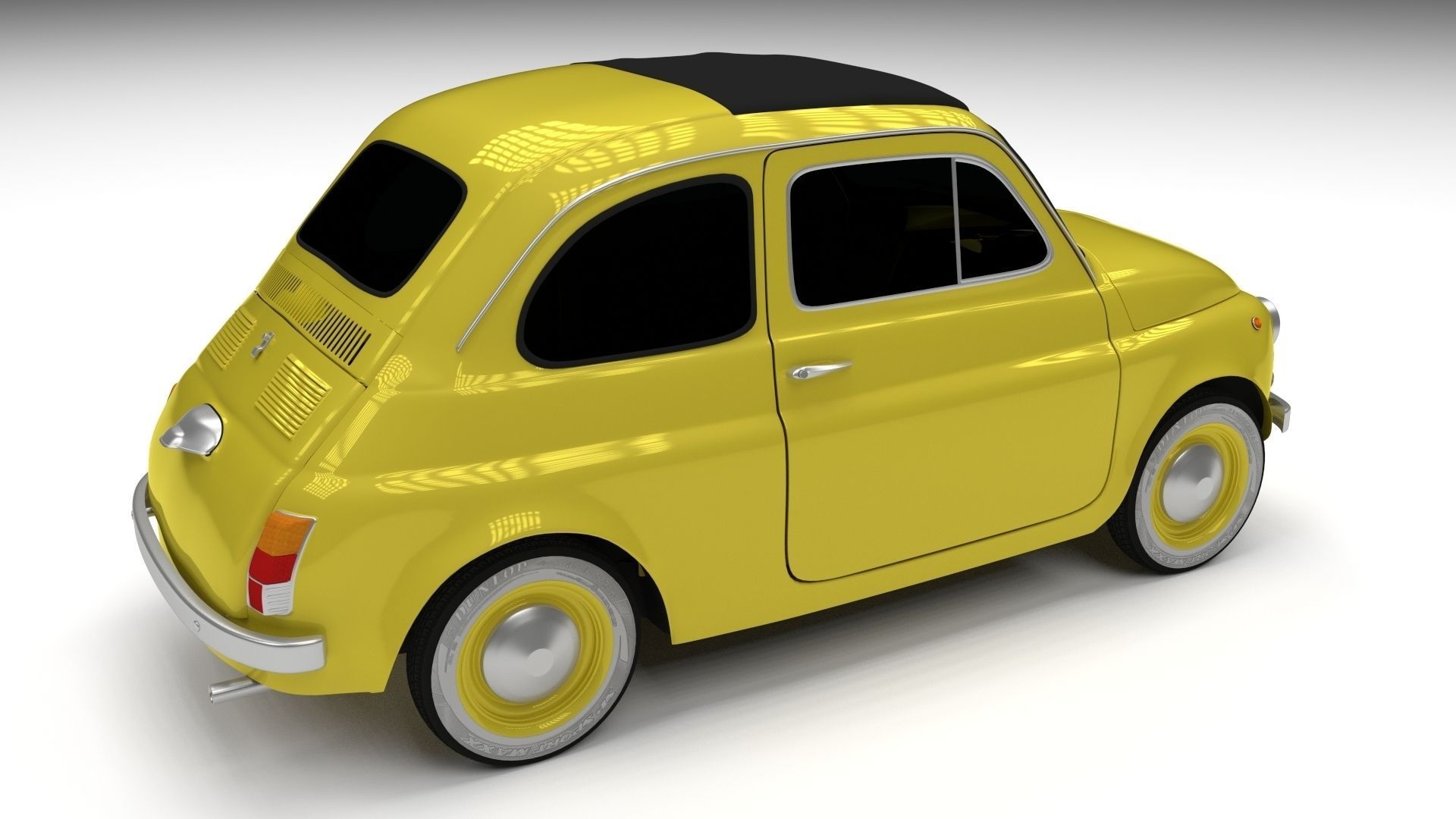 Fiat Nuova 500D 1960 Low-poly 3D model_7