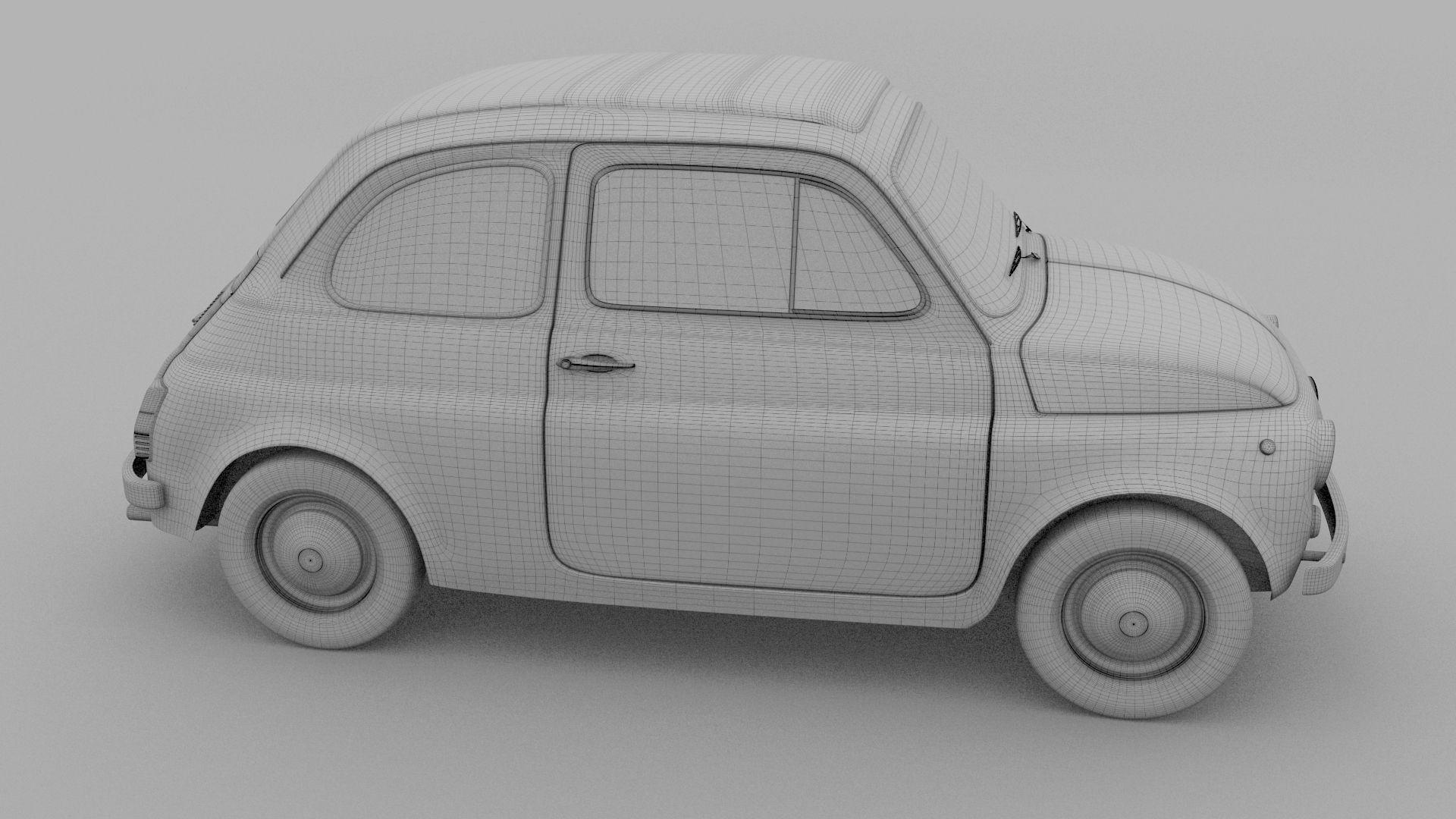 Fiat Nuova 500D 1960 Low-poly 3D model_18