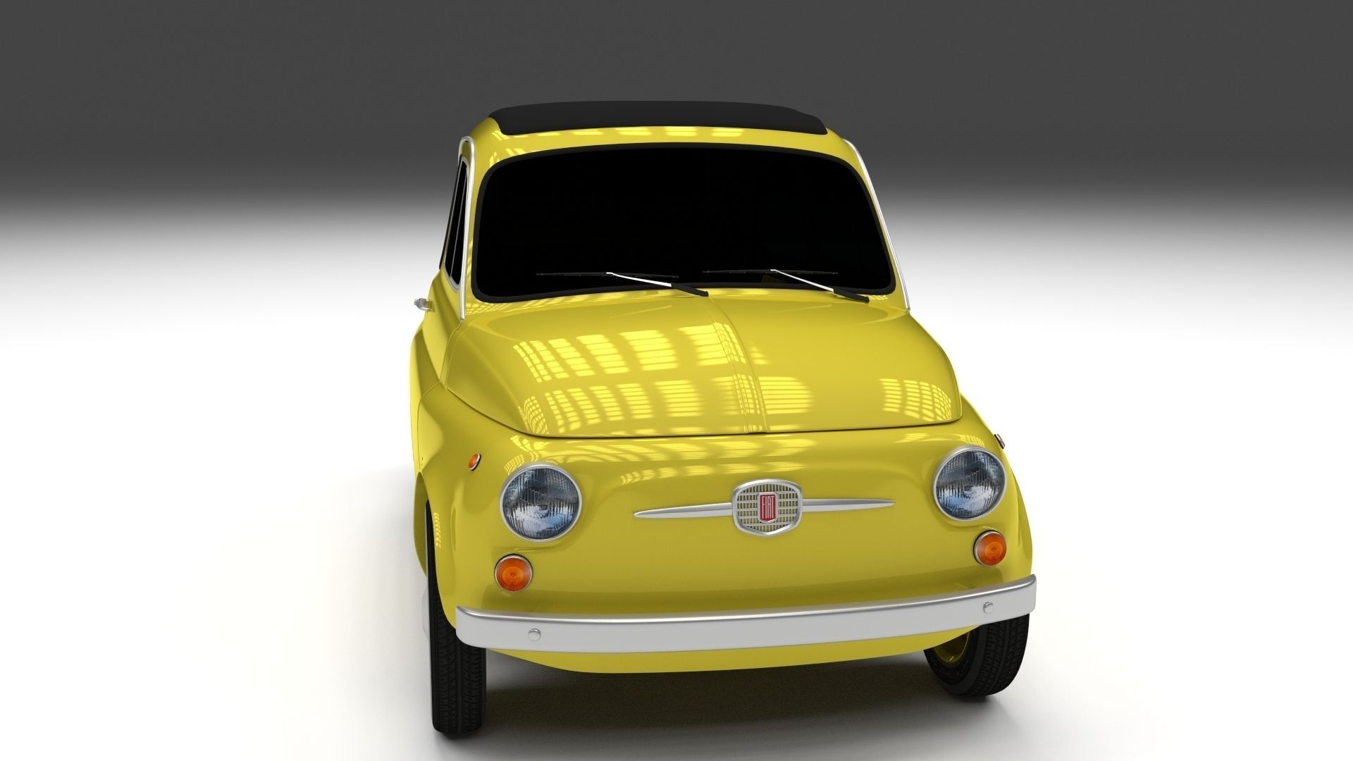 Fiat Nuova 500D 1960 Low-poly 3D model_1