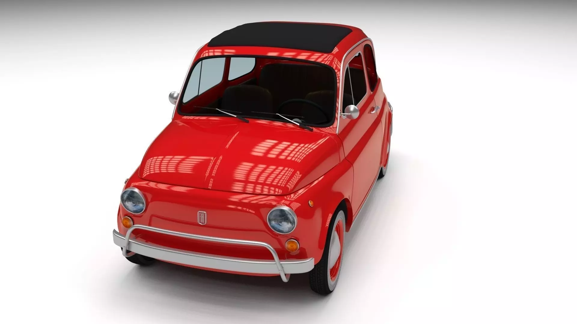 Fiat 500L Luxe 1968 Low-poly 3D model
