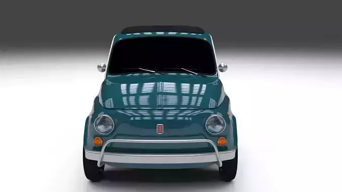 Fiat 1968 500L Luxe Low-poly 3D model