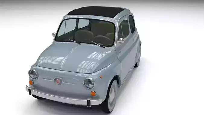 Fiat Nuova 500 1957 Low-poly 3D model