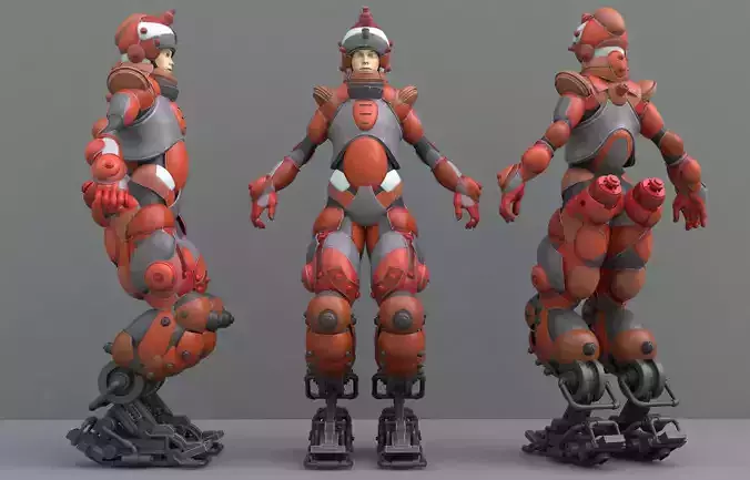 Unicorn humanoid robot 3D model