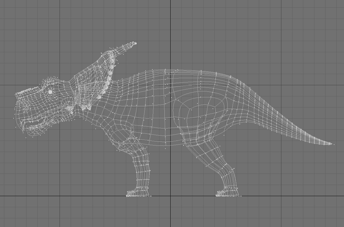 Achelousaurus bull with horns 3D model_1