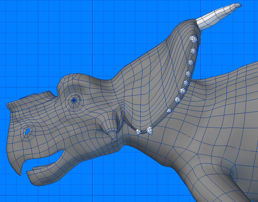 Achelousaurus bull with horns 3D model_4