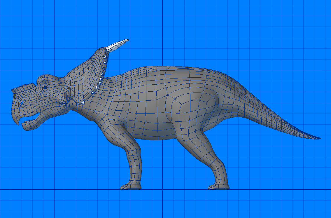 Achelousaurus bull with horns 3D model_6