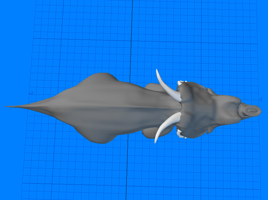 Achelousaurus bull with horns 3D model_5