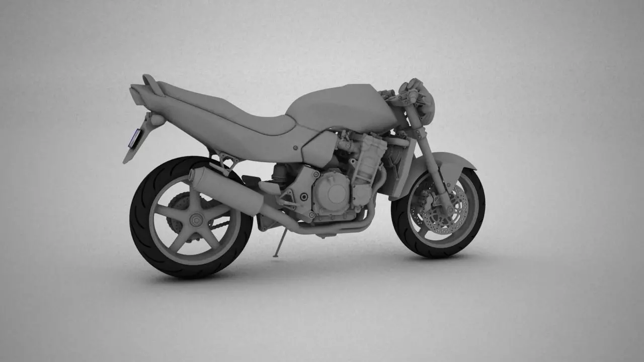 Auto Bike Low-poly 3D model