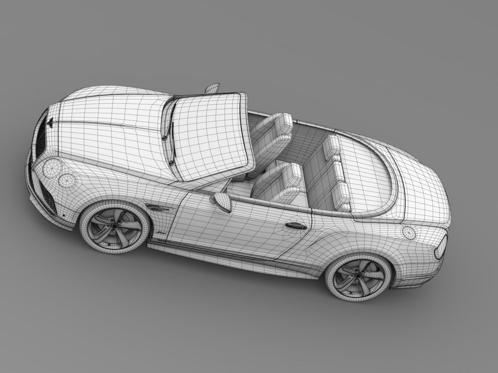 Bentley Continental GT Speed Convertible 2017 3D model_16
