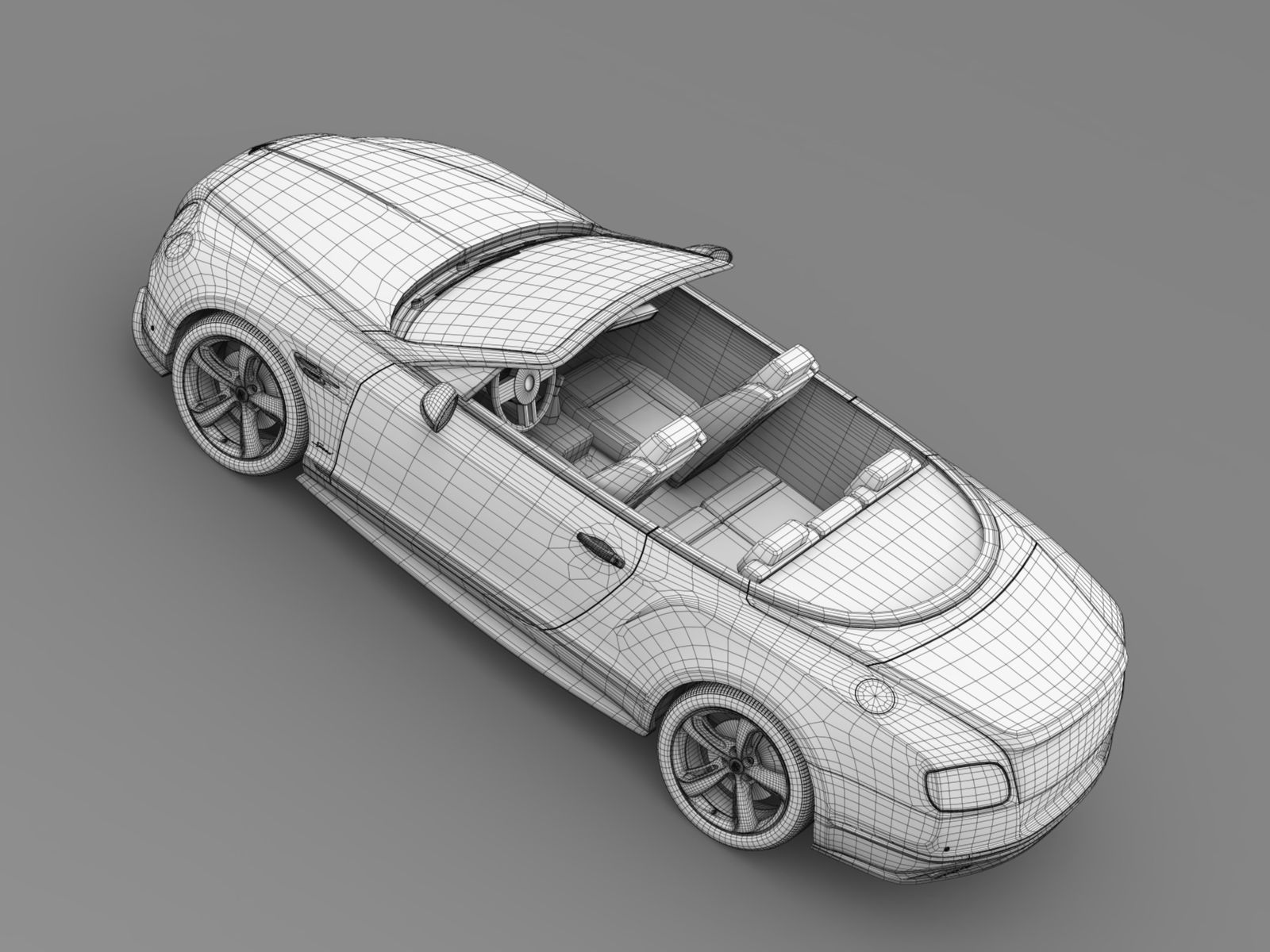 Bentley Continental GT Speed Convertible 2017 3D model_17