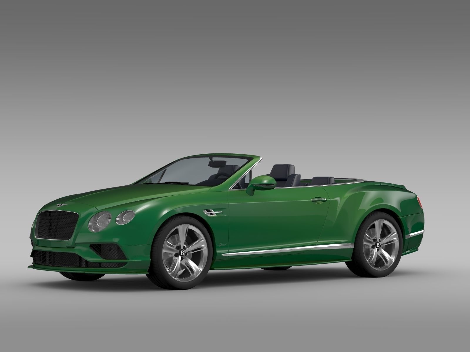Bentley Continental GT Speed Convertible 2017 3D model_2