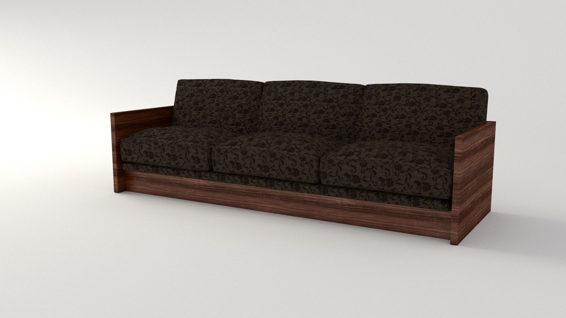 Retro Cloth Sofa 3D model_1