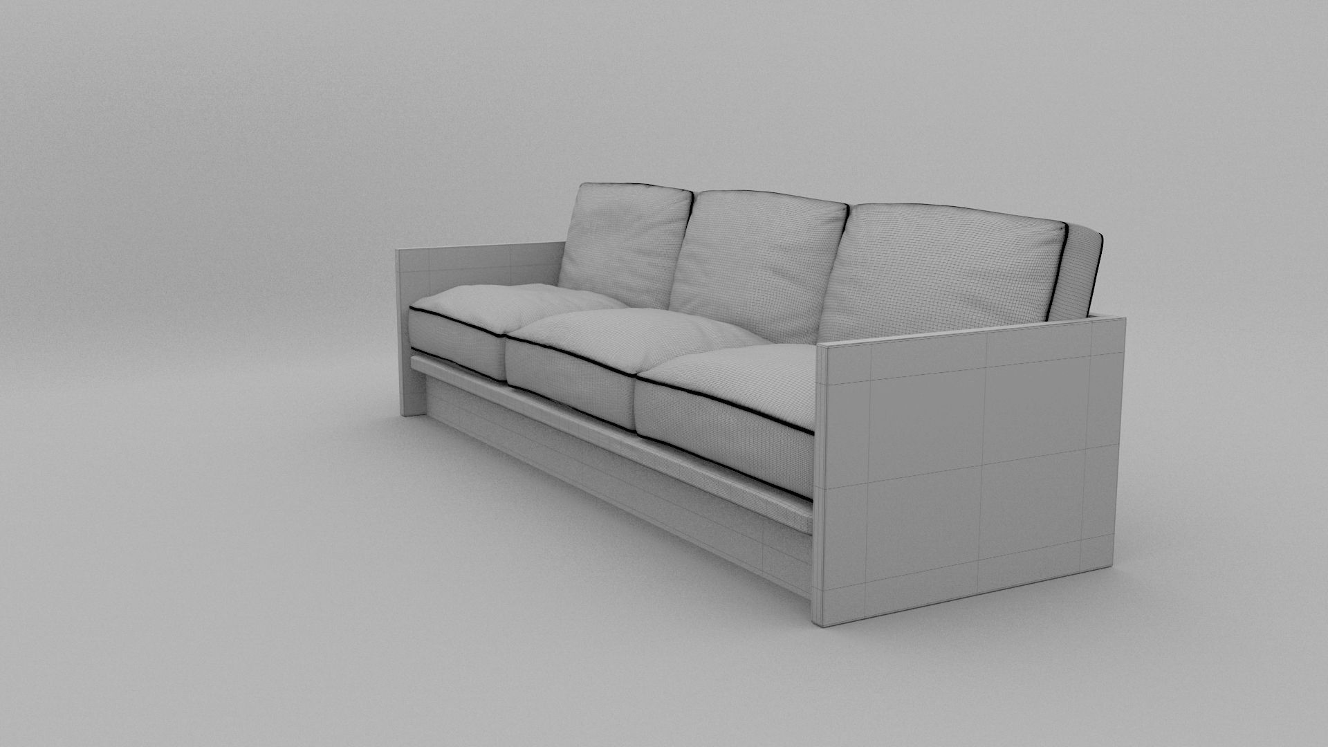 Retro Cloth Sofa 3D model_12