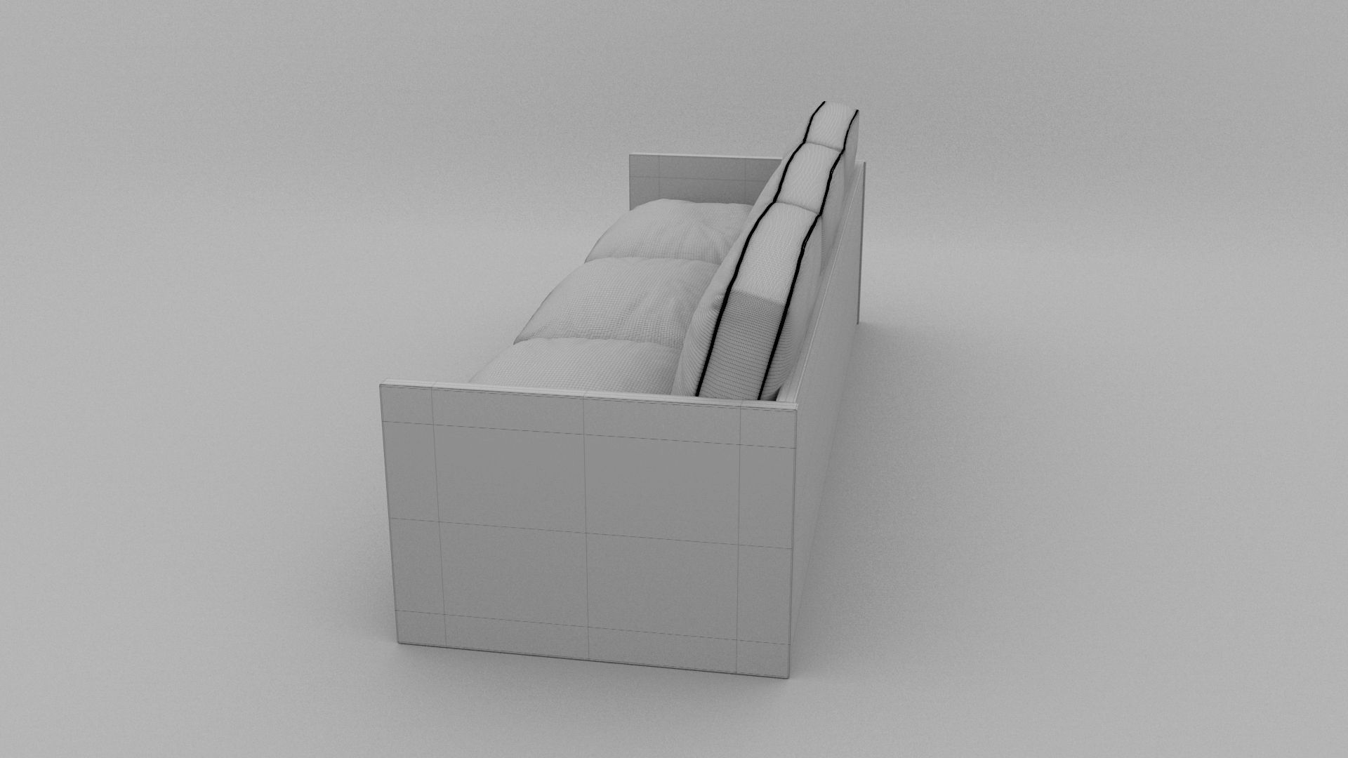 Retro Cloth Sofa 3D model_11