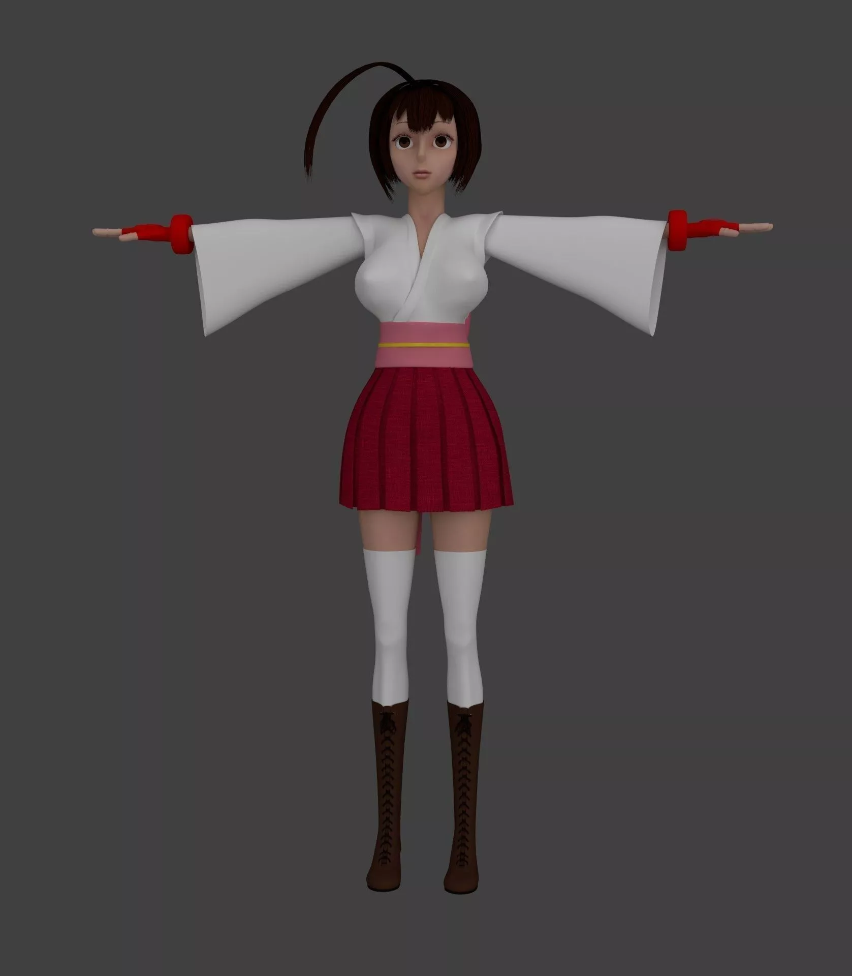 Anime girl Free low-poly 3D model