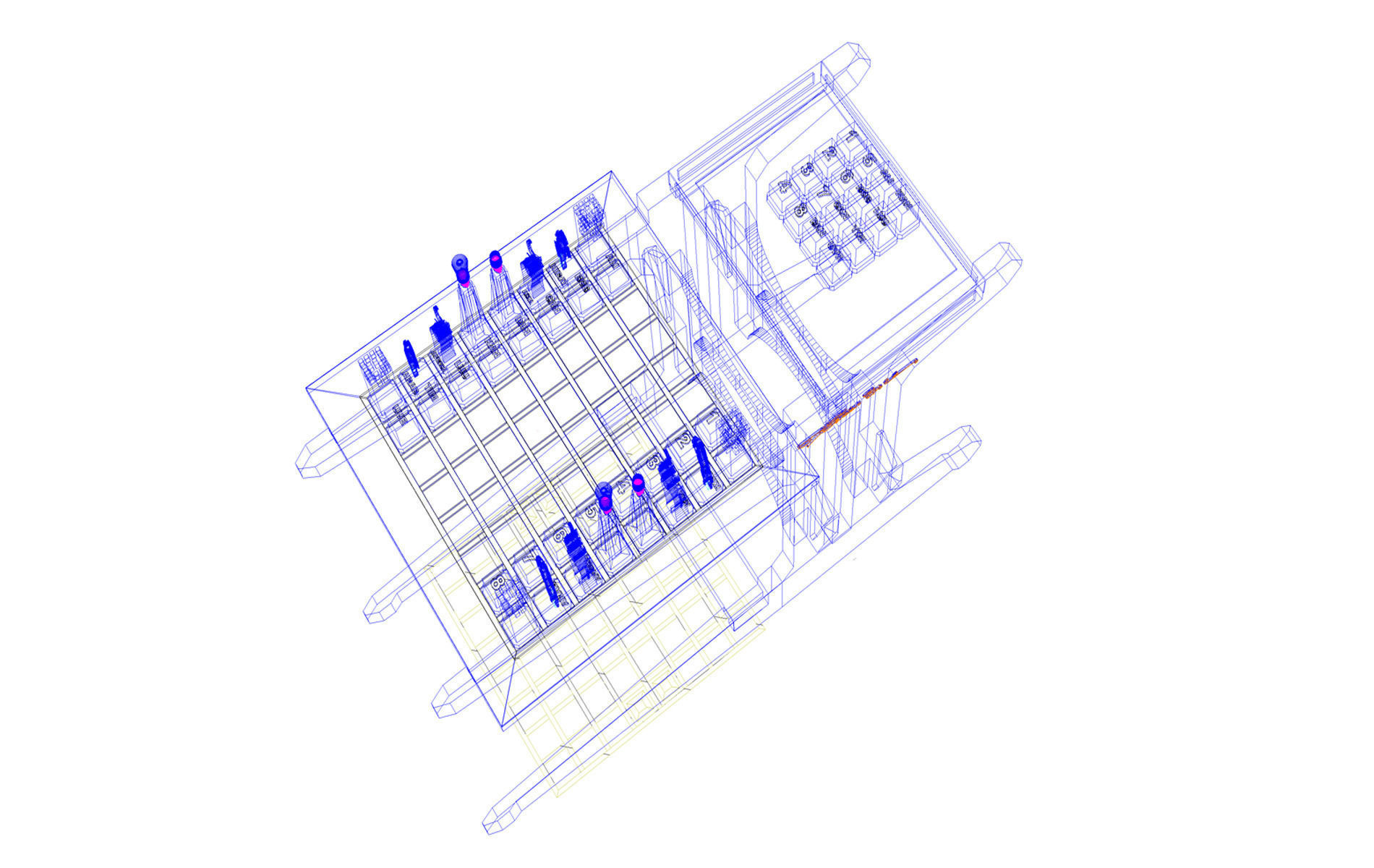 Wooden chess set Low-poly 3D model_7