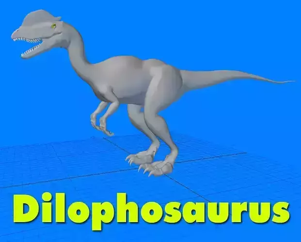 Dilophosaurus dinosaur 3D model
