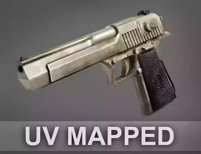 Desert Eagle Handgun Free low-poly 3D model Desert Eagle Handgun Free low-poly 3D model