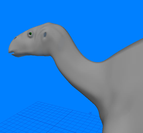 Iguanodon dinosaur 3D model_2