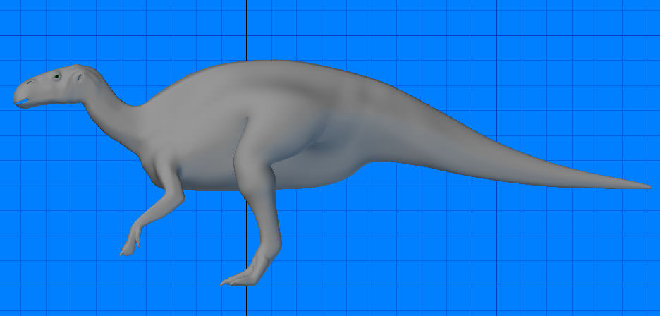Iguanodon dinosaur 3D model_5