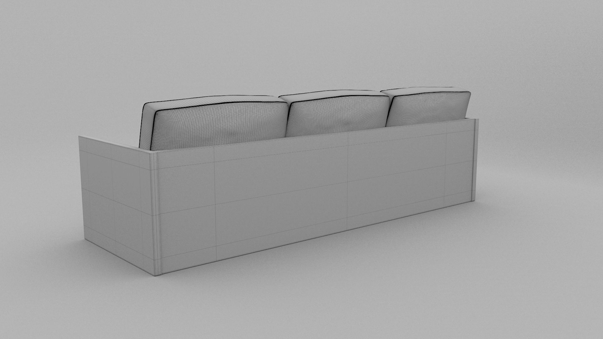 Plant Pattern Couch Low-poly 3D model_6